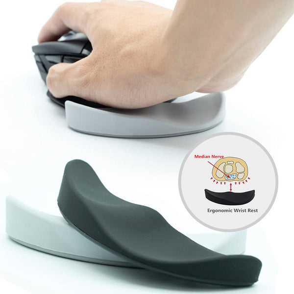 Ergonomic Mouse Wrist Rest and Mouse Pads (Non-Slip & Streamline)